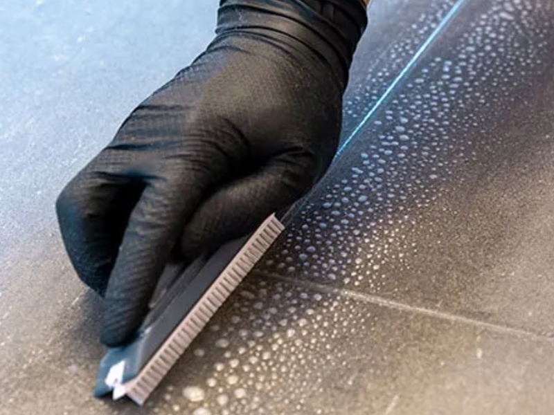 Cleaning tile floor