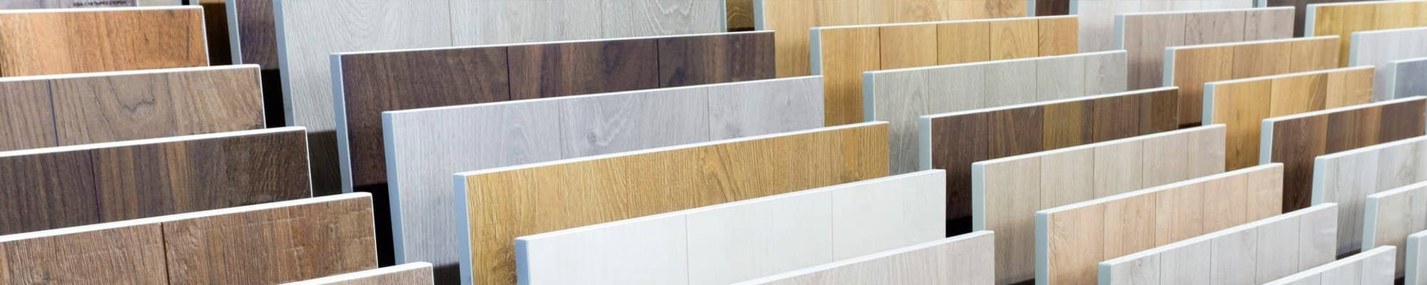Flooring sample display in a Tallahassee, FL showroom