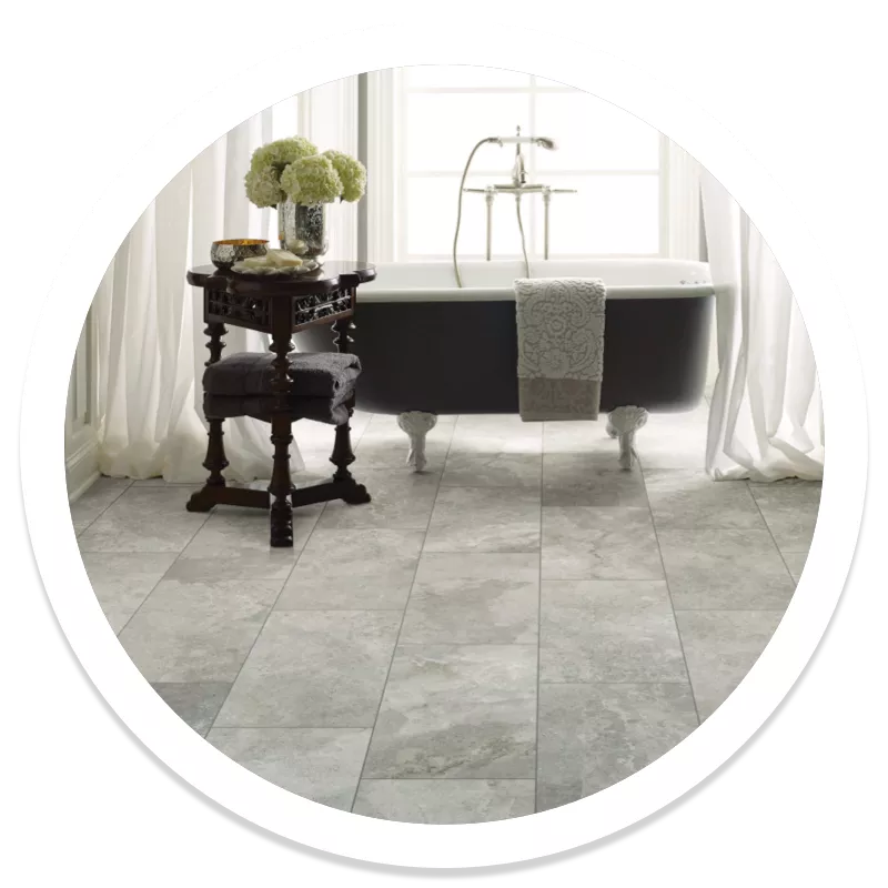 Shaw Tile in renovated bathroom