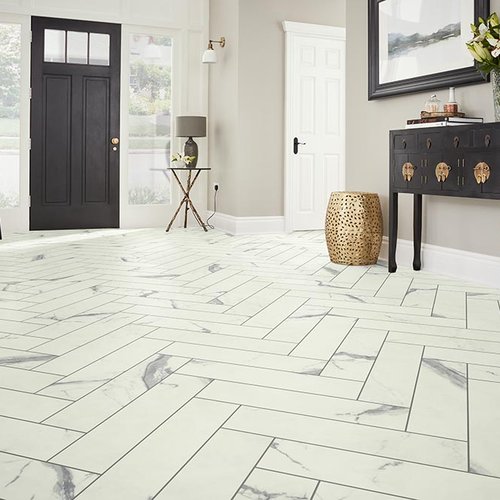 Entry Foyer Luxury Vinyl Tile Herringbone LVT -  Floorida Floors in Tallahassee, FL
